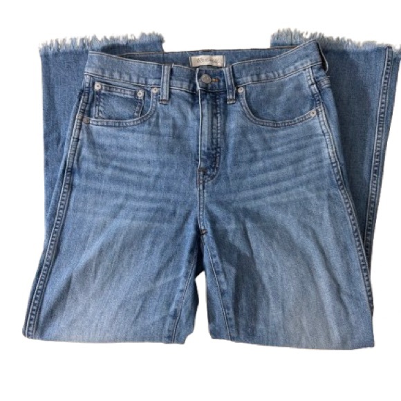Madewell Cali Demi Boot Cut Jeans size 28 Raw Hem - Picture 9 of 10